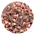 Multi-color 4*7mm large peace sign charm beads